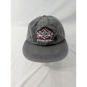 Vintage T.G.I. Friday's Authentic Frozen Drinks Black Nylon Snapback Hat